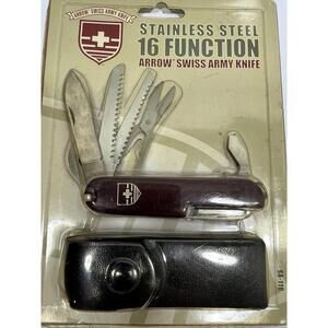 Arrow Swiss Army Pocket Knife 16 Multi Function Blades Tools SA-110 2001 NIP
